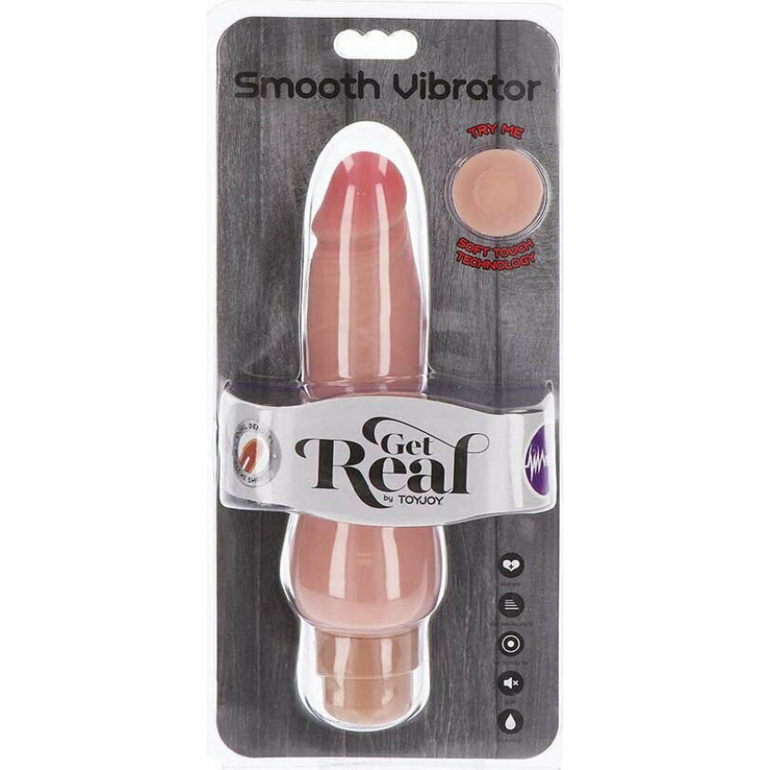 ομοίωμα πέους ToyJoy Get Real smooth Vibrator 22.5 cm